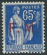 1933-39 FRANCIA FRANCHIGIA 65 CENT MH * - EDF065 - Timbres De Franchise Militaire