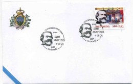 2001 San Marino, Centenario Verdiano , Con Annullo Ufficiale - Variedades Y Curiosidades