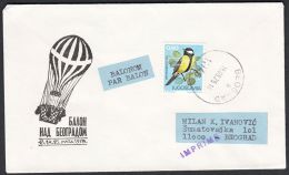 Yugoslavia 1975, Airmail Cover By Ballon To Belgrade  W./ Special Postmark "Belgrade", Ref.bbzg - Brieven En Documenten