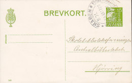 Denmark Postal Stationery Ganzsache Entier 15 Ø Karavelle Schiff (145) Brevkort SKAGEN 1943 To HJØRRING (2 Scans) - Ganzsachen