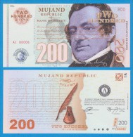 MUJAND REPUBLIC  200  ZILCHY  2.013    SC/UNC/PLANCHA    T-DL-10.949 - Fictifs & Spécimens