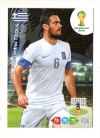 PANINI FIGURINA TRADING CARD ADRENALYN XL (NO STICKER) BRASIL WORLD CUP 2014 - GREECE - ALEXANDROS TZIOLIS - Otros & Sin Clasificación