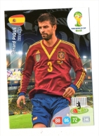 PANINI FIGURINA TRADING CARD ADRENALYN XL (NO STICKER) BRASIL WORLD CUP 2014 - SPAIN - GERARD PIQUE' - Other & Unclassified