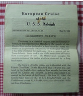 Européan Cruise Of The U.S.S. Raleigh - MAI 1929 - ITINÉRAIRE : ANTWERP - CHERBOURG - PLYMOUTH - GRAVESEND - - Estados Unidos