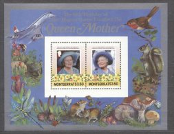 Montserrat 1985 Queen Mother Perf. Sheet MNH S.650 - Montserrat