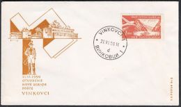 Yugoslavia 1959, Illustrated Cover "Opening Postoffice In Vinkovci" W./ Special Postmark "Vinkovci", Ref.bbzg - Cartas & Documentos