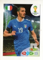 PANINI FIGURINA TRADING CARD ADRENALYN XL (NO STICKER) BRASIL WORLD CUP 2014 - ITALIA - LEONARDO BONUCCI - Otros & Sin Clasificación