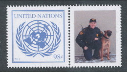 UN New York 2011. Scott # 1023. 98 C UN Emblem With Lable, MNH (**) - Neufs