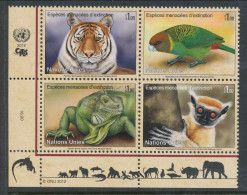 UN Geneva 2012. Scott # 549-552a. Endangered Species, MNH ** - Unused Stamps