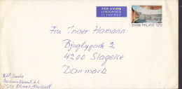 Finland Par Avion Lenoposti Flygpost Label 1983 Cover To SLAGELSE Denmark Europa CEPT Stamp - Lettres & Documents