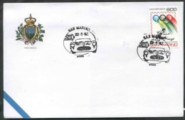 1992 San Marino, Mille Miglia Automobilismo , Con Annullo Ufficiale - Errors, Freaks & Oddities (EFO)