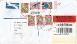 South Africa 2009 Big Bay Powder Blue Surgeon Fish Roller Taraco Green Pigeon Registered Cover - Brieven En Documenten
