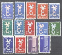 Lot 1958 Europa CEPT 14 Values MNH AC.803 - 1958