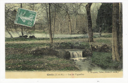 SEINE-ET-MARNE  /  GRETZ  /  LAC  DE  VIGNOLLES  /  Edit.  V.  BRUGNON , Tabac  ( Cpa Colorisée, Toilée Et Vernissée ) - Gretz Armainvilliers