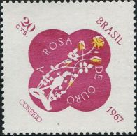 BX0079 Brazil 1967 Pope Offered Grants Rose 1v MNH - Unused Stamps