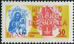 BX0081 Brazil 1967 Portland Christian Madonna And Child 1v MNH - Unused Stamps
