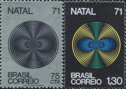 BX0098 Brazil 1971 Christmas Tree Decorations 2v MNH - Ongebruikt