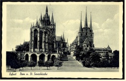 Erfurt  -  Dom Und Severikirche  -  Ansichtskarte Ca.1936    (3487) - Erfurt