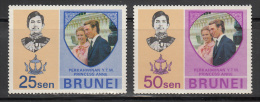 Brunei      Scott No. 190-91      Unused Hinged    Year  1973 - Brunei (1984-...)