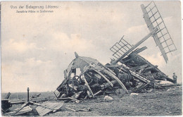 1. Weltkrieg WW I 1914/18 LÖTZEN Zerstörte Windmühle Staßwinnen Destroyed Mill Molen Moulin Staświny Ungelaufen - Ostpreussen