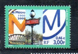 FRANCE. N°3292 Oblitéré De 1999. Métro De Paris. - Strassenbahnen