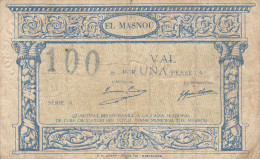 BILLETE LOCAL GUERRA CIVIL 1 PTS CONSELL MUNICIPAL EL MASNOU - Otros & Sin Clasificación