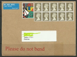 GREAT BRITAIN England 2014 Air Mail Cover To Estland Estonia Estonie Queen Elizabeth Stamps - Briefe U. Dokumente