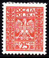 POLAND 1928 Fi 244a Mint Hinged * - Ungebraucht