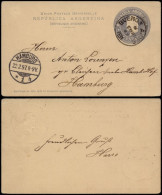 Argentina 1897 Postal History Rare Postal Stationery Buenos Aires To Hamburg Germany D.276 - Covers & Documents