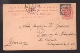 Great Britain 1905 Postal History Rare Postcard London Squared Circles D.297 - Other & Unclassified