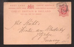 Great Britain 1902 Postal History Rare Postcard London Squared Circles D.298 - Other & Unclassified