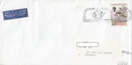 STAMPS ON COVER, NICE FRANKING, GOOSE, ILLKIRCH FLAMME, 1993, FRANCE - Brieven En Documenten