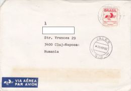 STAMPS ON COVER, NICE FRANKING, 1992, BRAZIL - Lettres & Documents