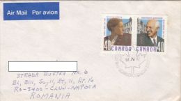 STAMPS ON COVER, NICE FRANKING, MEDICINE PERSONALITIES, 1991, CANADA - Brieven En Documenten