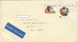 STAMPS ON COVER, NICE FRANKING, TREE FLOWER, CHRISTMAS, 1993, CANADA - Storia Postale