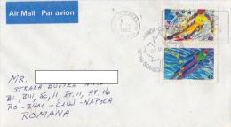 STAMPS ON COVER, NICE FRANKING, SKIING, 1992, CANADA - Cartas & Documentos