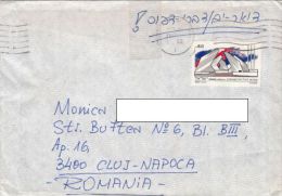 STAMPS ON COVER, NICE FRANKING, MONUMENT, 1990, ISRAEL - Covers & Documents