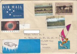 STAMPS ON COVER, NICE FRANKING, ASTRONOMY, VINEYARD, STEELE RUDD, 1992, AUSTRALIA - Covers & Documents