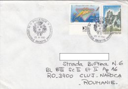 STAMPS ON COVER, NICE FRANKING, PHILATELIC CONGRESS, FORTRESS, 1992, FRANCE - Lettres & Documents