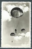 Parachutisme - Carte Photo - 3 Parachutistes En Descente - Fallschirmspringen