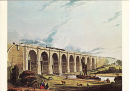 Postcard Liverpool & Manchester Railway 150 Sankey Viaduct Canal Sailing Barge - Ouvrages D'Art