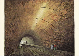 Postcard Wapping Tunnel Liverpool & Manchester Railway 1833 Ackermann - Opere D'Arte