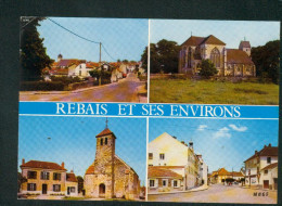 CPSM -  Rebais Et Ses Environs ( Multivues Vue Generale Doue La Tretoire Place De Rebais MAGE ) - Rebais