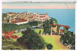 MONACO   LES  ROCHERS  ET  LE  JARDIN  EXOTIQUE  + TIMBRE     TBE  1O490 - Jardín Exótico