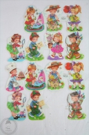 14 Different Childrens Illustrations - Germany Kruger Embossed, Die Cut/ Scrap Paper - Kinder