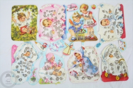 8 Different Childrens/ Babies Illustrations - Western Germany Kruger Embossed, Die Cut/ Scrap Paper - Children