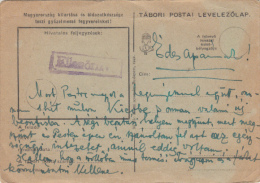 WAR FIELD POSTCARD, CENSORED, 1942, HUNGARY - Briefe U. Dokumente