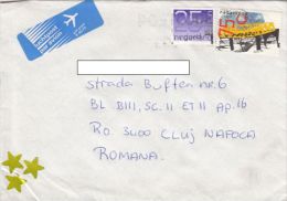 STAMPS ON COVER, NICE FRANKING, SAILING SHIP, 1990, NETHERLANDS - Brieven En Documenten