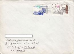 STAMPS ON COVER, NICE FRANKING, ARCHITECTURE, 1990, NETHERLANDS - Cartas & Documentos