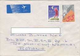 STAMPS ON COVER, NICE FRANKING, EURPA CEPR, PHILIPS, 1991, NETHERLANDS - Cartas & Documentos